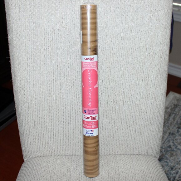 Con-Tact Brand 02823 Removable Adhesive Covering Knotty Pine 18" x 9' USA made - Picture 2 of 14